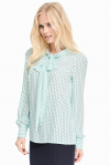 Блуза мятного цвета в горох - интернет-магазин Natali Bolgar