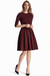 Платье бордового цвета со складками - интернет-магазин Natali Bolgar
