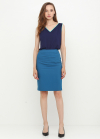 Прямая юбка синего цвета - интернет-магазин Natali Bolgar