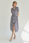 Платье-рубашка с мелким цветочным принтом - интернет-магазин Natali Bolgar