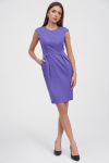 Платье-футляр со складками фиолетового цвета - интернет-магазин Natali Bolgar
