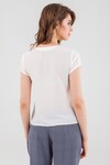 Белоснежная блуза с коротким рукавом 1 - интернет-магазин Natali Bolgar