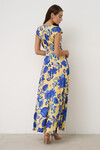 Maxi dress with Petrikovskaya painting 1 - интернет-магазин Natali Bolgar