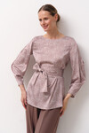 Блуза зі штучного шовку кольору пудри - интернет-магазин Natali Bolgar