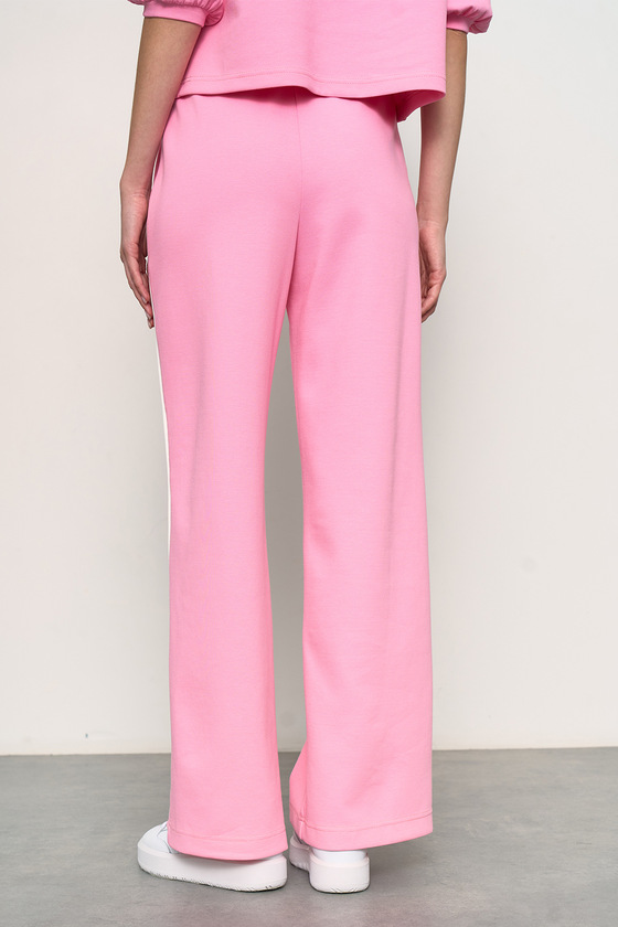 Рожеві штани з трикотажу 1 - интернет-магазин Natali Bolgar