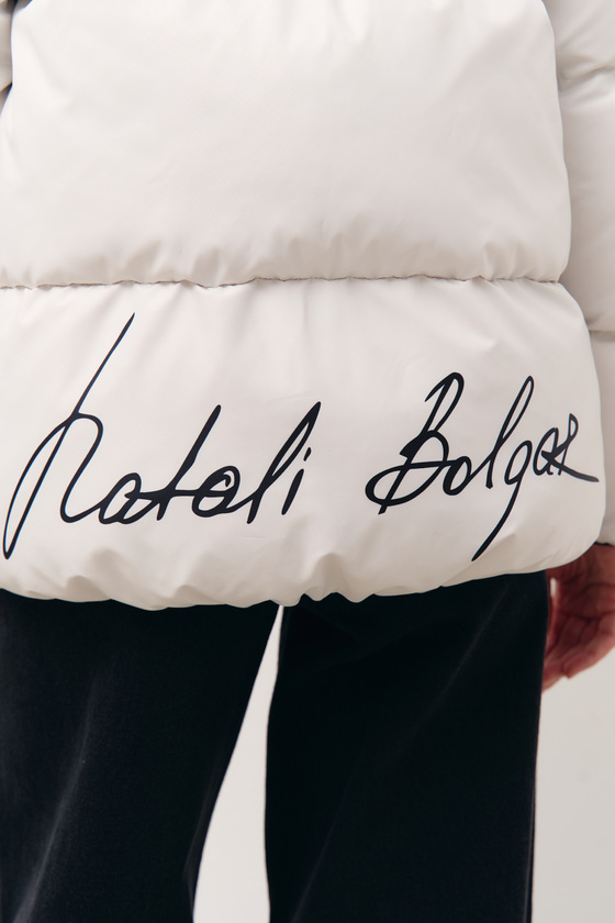Біла тепла куртка 5 - интернет-магазин Natali Bolgar