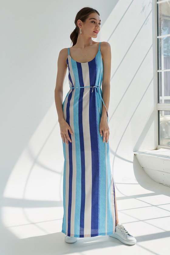 Женское летнее платье в полоску купить в магазине Фабрика Моды