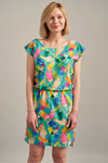 Платье с принтом с асимметричным низом  1 - интернет-магазин Natali Bolgar