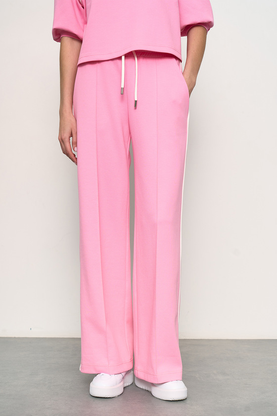 Рожеві штани з трикотажу 4 - интернет-магазин Natali Bolgar