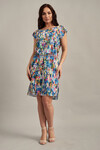 Платье с ярким принтом и асимметричным низом  - интернет-магазин Natali Bolgar