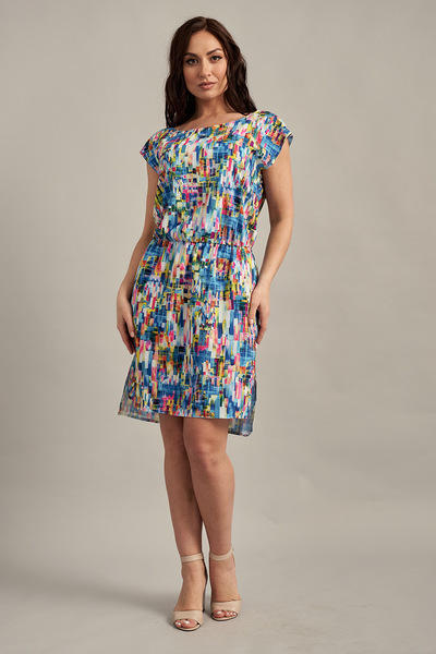 Платье с ярким принтом и асимметричным низом   – Natali Bolgar