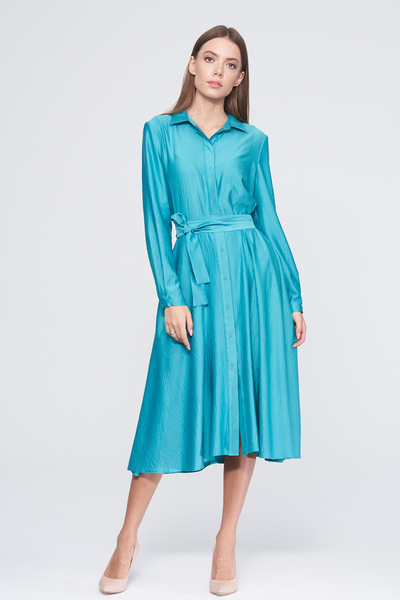 Сукня-сорочка кольору морської хвилі  – Natali Bolgar