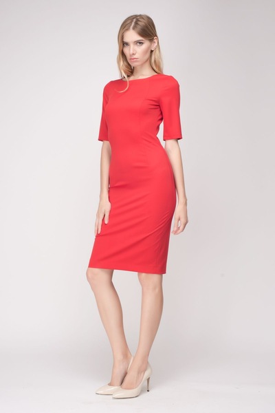 Платье футляр красного цвета  – Natali Bolgar