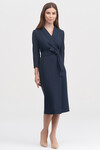 Платье темно-синего цвета  на запах - интернет-магазин Natali Bolgar