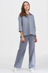 Льняная блуза серого цвета 3 - интернет-магазин Natali Bolgar