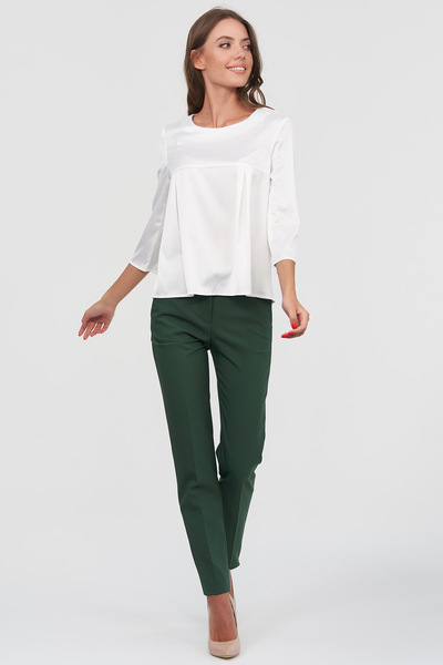 Классические брюки со стрелками зеленого цвета  – Natali Bolgar