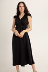  Платье на запах черного цвета 1 - интернет-магазин Natali Bolgar