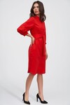 Платье-рубашка со съемным поясом красного цвета 3 - интернет-магазин Natali Bolgar