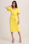 Платье на пуговицах желтого цвета 2 - интернет-магазин Natali Bolgar