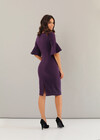 Платье сливового цвета с рюшами на рукавах 3 - интернет-магазин Natali Bolgar