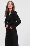 Классическое двубортное пальто черного цвета  1 - интернет-магазин Natali Bolgar
