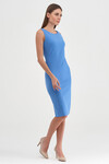 Классическое платье-футляр голубого цвета - интернет-магазин Natali Bolgar
