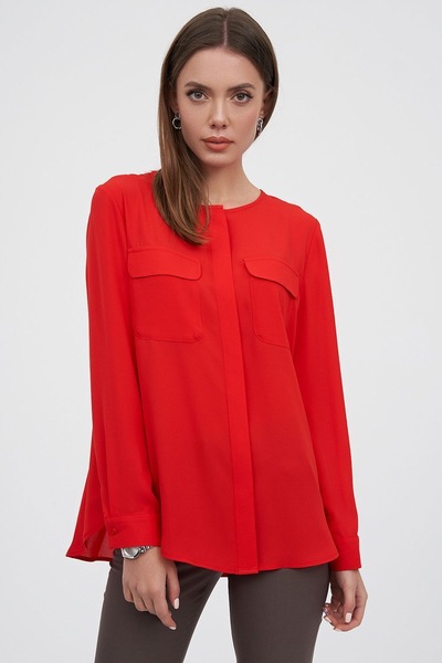 Шифоновая блуза красного цвета  – Natali Bolgar