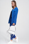 Шифоновая блуза синего цвета 3 - интернет-магазин Natali Bolgar