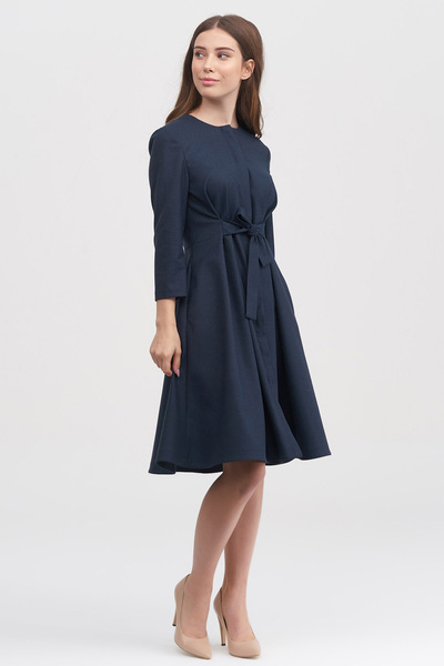 Платье А-силуэта темно-синего цвета  – Natali Bolgar