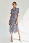 Платье-рубашка с мелким цветочным принтом 4 - интернет-магазин Natali Bolgar