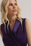 Платье фиолетового цвета на запах  1 - интернет-магазин Natali Bolgar