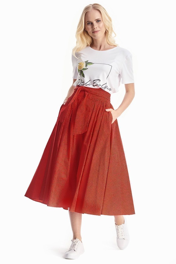 Длинная юбка в горох  3 - интернет-магазин Natali Bolgar