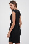 Платье-футляр со складками черного цвета 2 - интернет-магазин Natali Bolgar