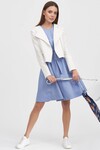 Платье голубого цвета с поясом 3 - интернет-магазин Natali Bolgar