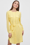 Платье рубашка желтого цвета с поясом 1 - интернет-магазин Natali Bolgar