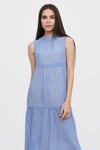 Платье голубого цвета в мелкий горох 1 - интернет-магазин Natali Bolgar
