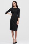 Черное платье с воротником 4 - интернет-магазин Natali Bolgar