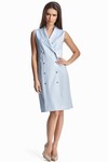 Льняное платье голубого цвета  3 - интернет-магазин Natali Bolgar