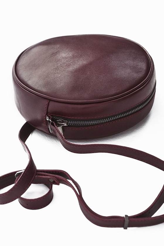 Круглая сумочка цвета марсала 2 - интернет-магазин Natali Bolgar