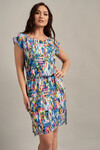 Платье с ярким принтом и асимметричным низом  2 - интернет-магазин Natali Bolgar
