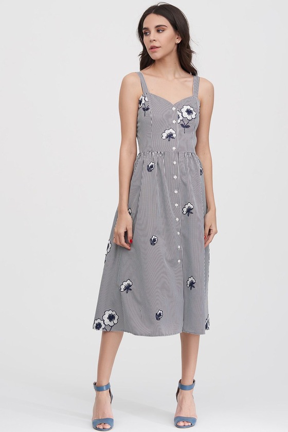 Платье с цветочной вышивкой - интернет-магазин Natali Bolgar