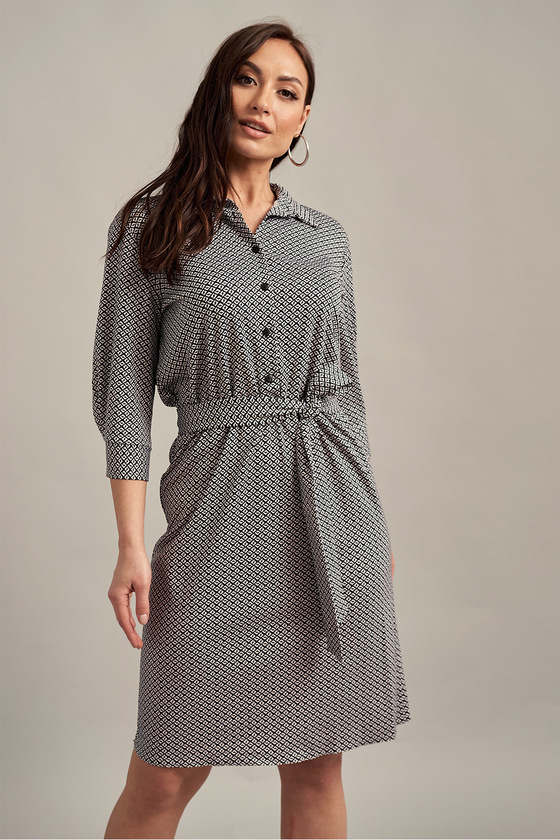 Платье-рубашка светло-серого цвета 1 - интернет-магазин Natali Bolgar