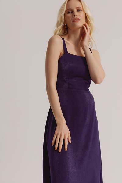 Сукня пурпурного кольору на бретелях  – Natali Bolgar