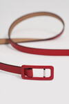 Кожаный ремень красного цвета 1 - интернет-магазин Natali Bolgar