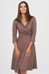 Платье цвета мокко с драпировкой 1 - интернет-магазин Natali Bolgar