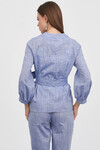 Льняной жакет-кимоно голубого цвета 1 - интернет-магазин Natali Bolgar