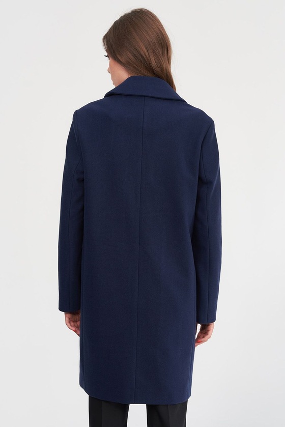 Двубортное пальто синего цвета 2 - интернет-магазин Natali Bolgar