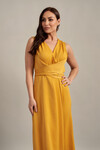 Платье желтого цвета на запах  5 - интернет-магазин Natali Bolgar