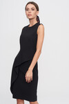Сукня-футляр чорного кольору із баскою 4 - интернет-магазин Natali Bolgar