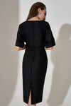 Сукня-кімоно чорного кольору з поясом 4 - интернет-магазин Natali Bolgar